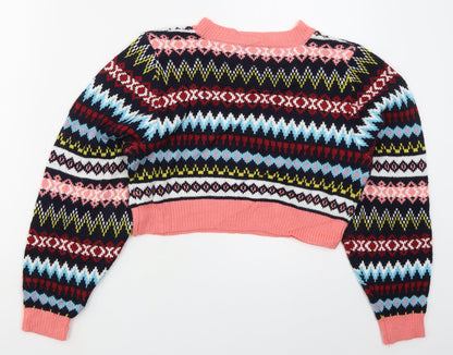 Womens UK Size S Missguided Pink Pullover Jumper