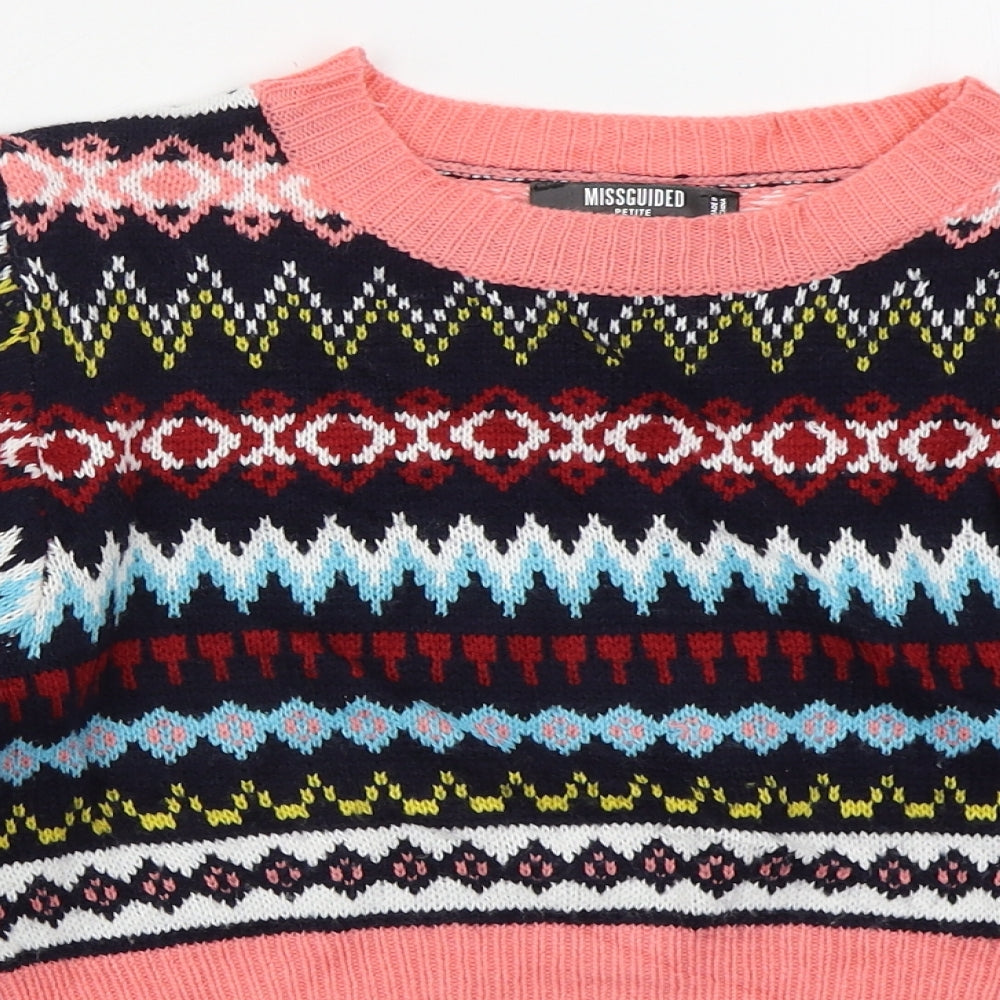 Womens UK Size S Missguided Pink Pullover Jumper