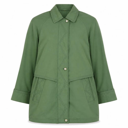 Gold by Telemac Womens Green   Pea Coat Blazer Size M  Zip