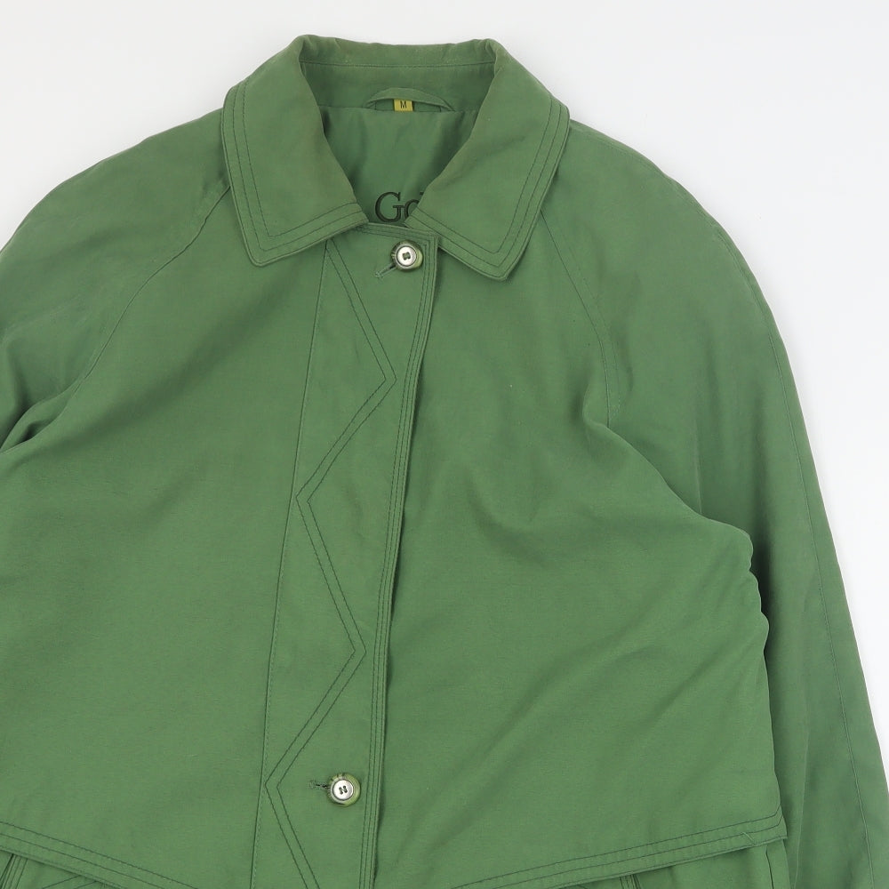 Gold by Telemac Womens Green   Pea Coat Blazer Size M  Zip