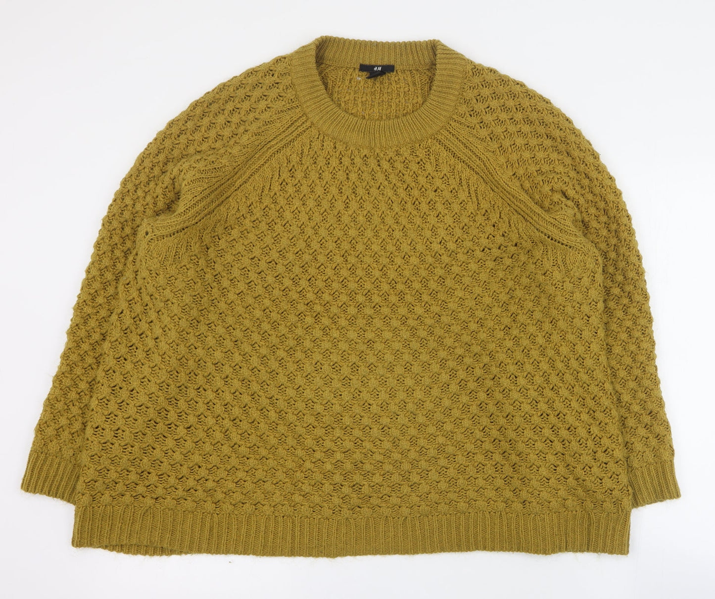 Womens UK Size M H&M Yellow Pullover Jumper