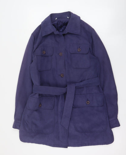 Womens UK Size 10 Marks and Spencer Blue Pea Coat