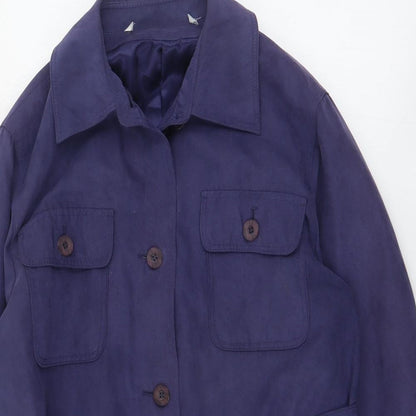 Womens UK Size 10 Marks and Spencer Blue Pea Coat