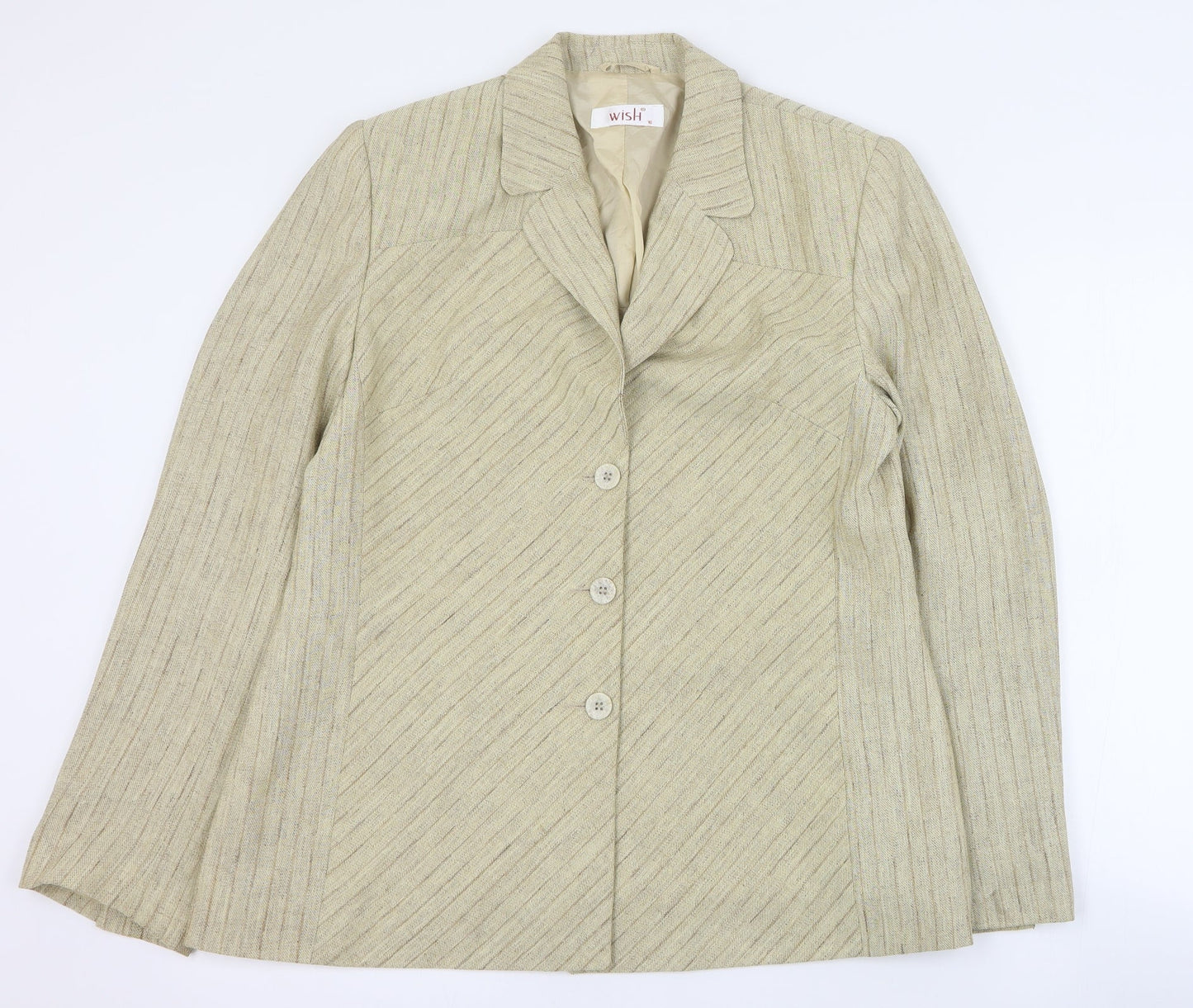 Wish Womens Beige   Jacket Blazer Size 16  Button