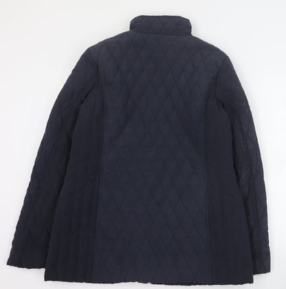 Womens UK Size 12 BHS Blue Quilted Coat