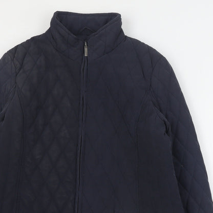 Womens UK Size 12 BHS Blue Quilted Coat