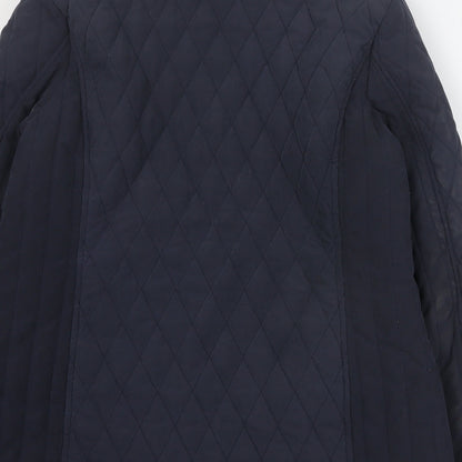Womens UK Size 12 BHS Blue Quilted Coat