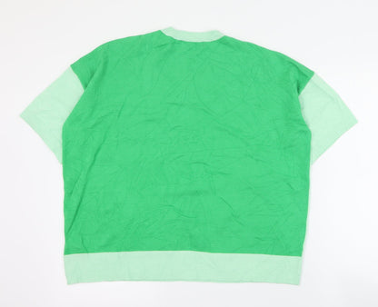 Womens UK Size 14 Marks and Spencer Green Pullover Jumper