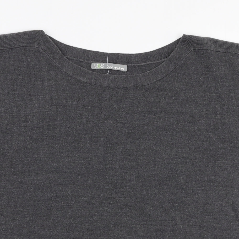 Womens UK Size 8 Marks and Spencer Grey Pullover Jumper