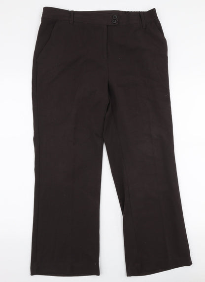 Womens UK Size 14 Anna Rose Regular Fit  Brown Trousers