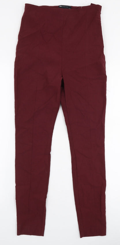 Womens UK Size 10 ASOS Slim Fit  Red Trousers