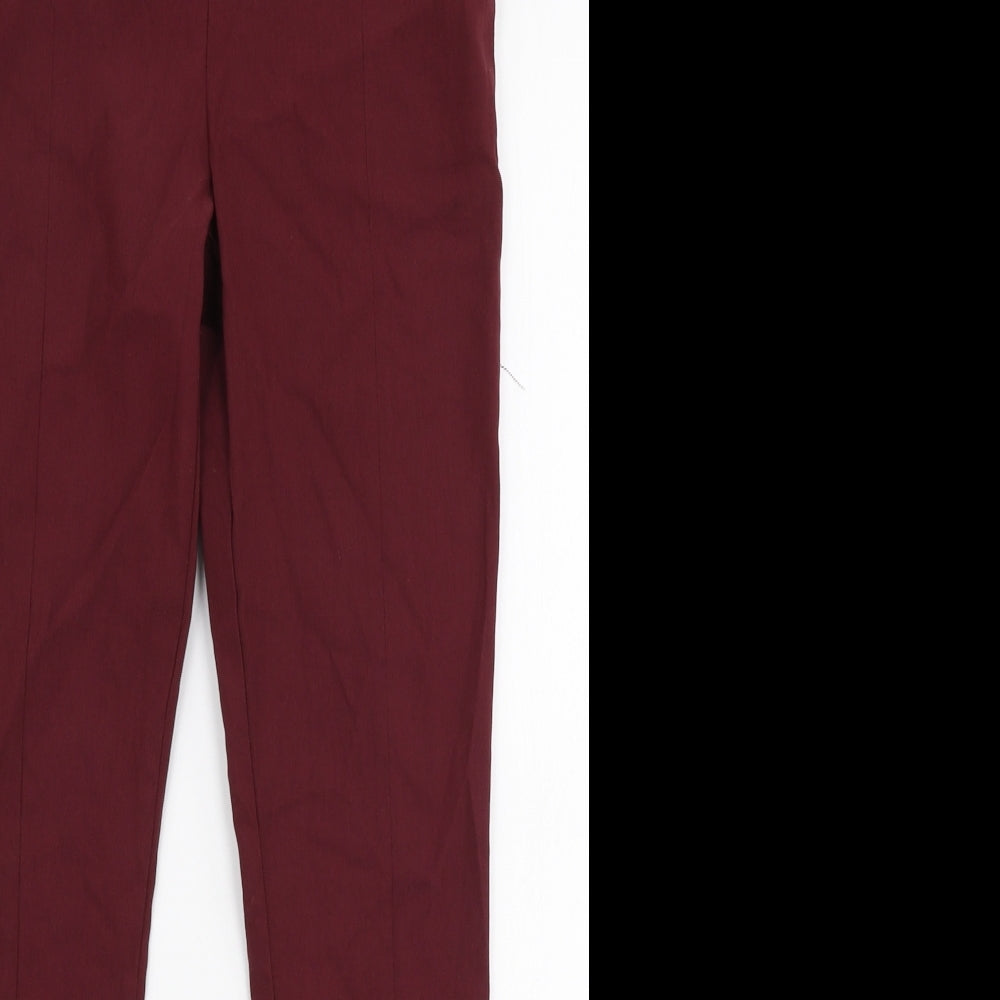 Womens UK Size 10 ASOS Slim Fit  Red Trousers