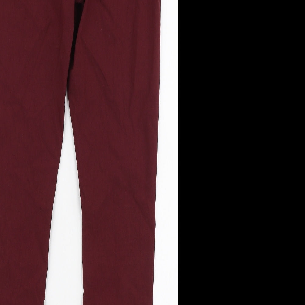 Womens UK Size 10 ASOS Slim Fit  Red Trousers