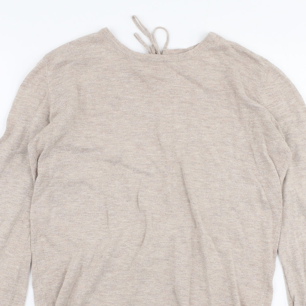 Womens UK Size 8 NEXT Beige Pullover Jumper