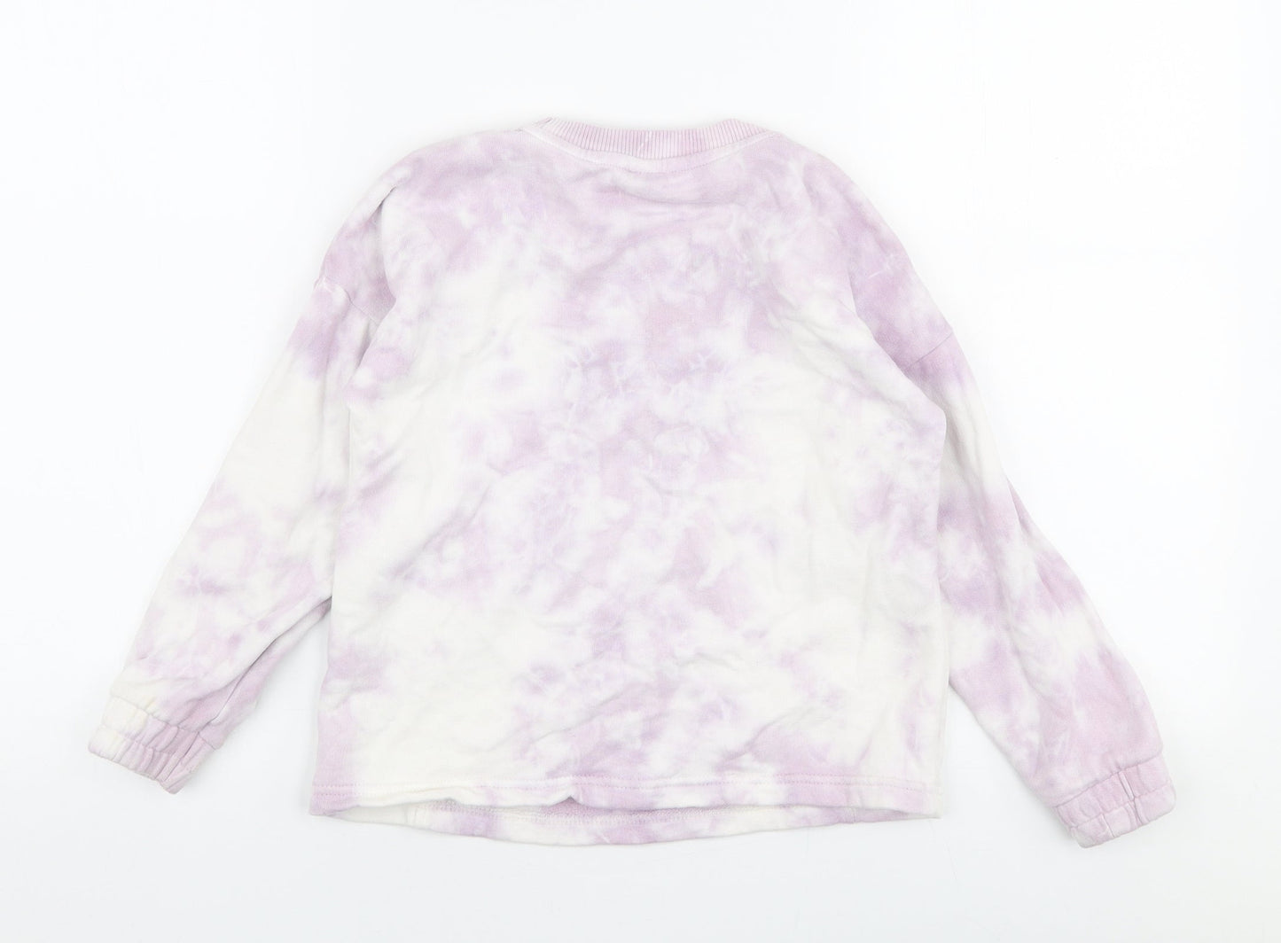 TU Girls Purple  Cotton Pullover Sweatshirt Size 7 Years  Pullover - Love will save the day