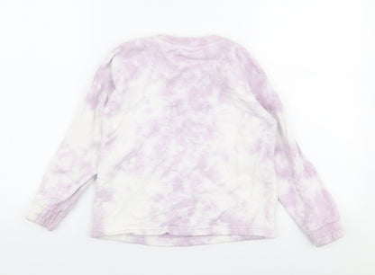 TU Girls Purple  Cotton Pullover Sweatshirt Size 7 Years  Pullover - Love will save the day