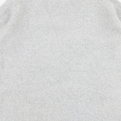 Primark Womens Grey High Neck Striped Polyester Pullover Jumper Size M