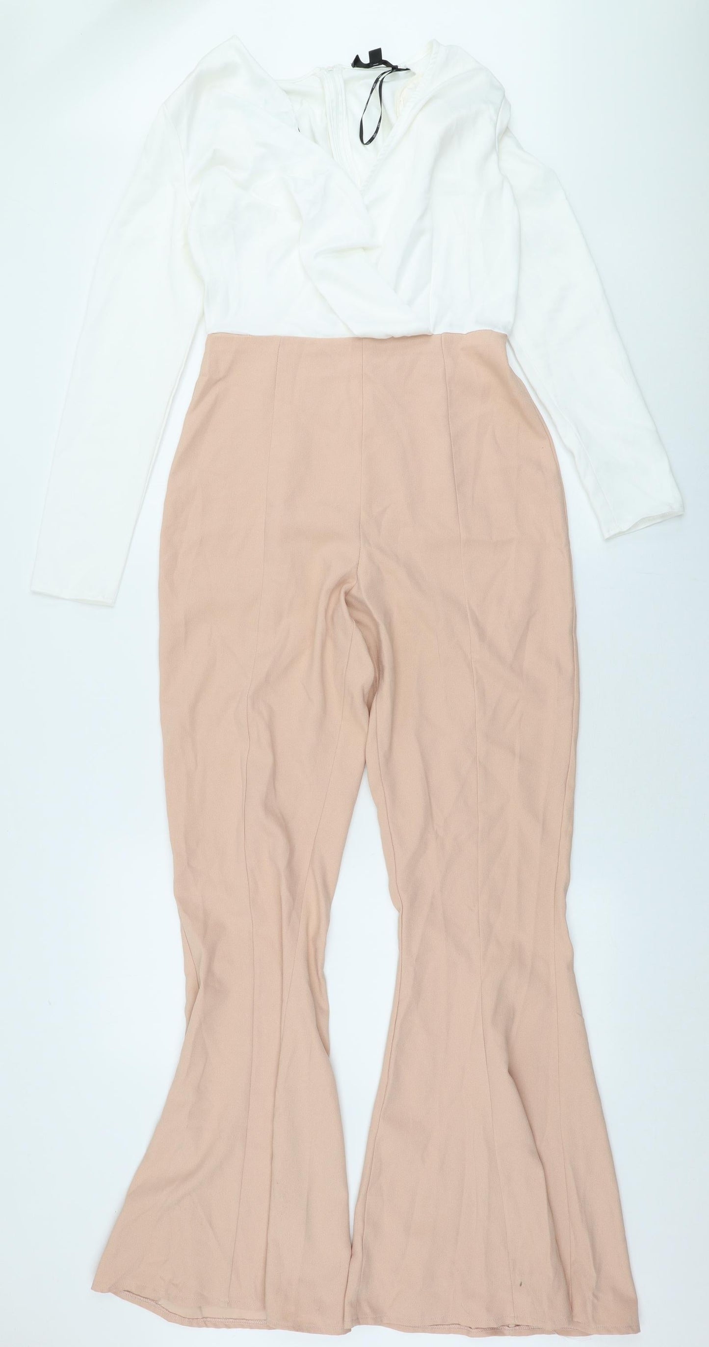 Missguided Womens Multicoloured  Polyester Jumpsuit One-Piece Size 10 L32 in Zip