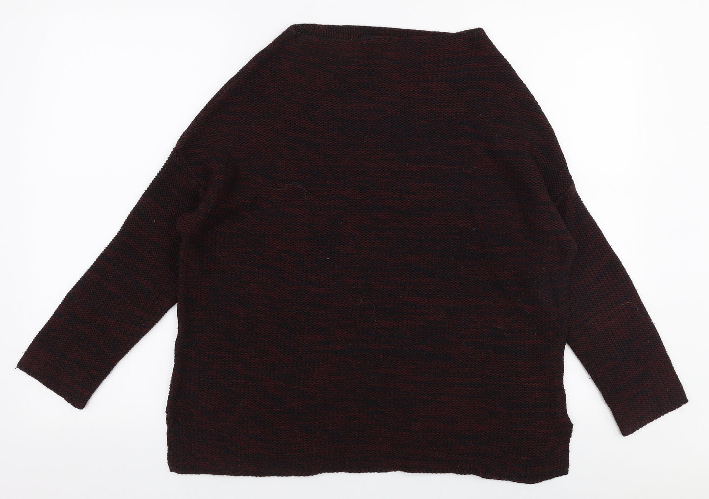 Atmosphere Womens Red Boat Neck  Acrylic Pullover Jumper Size 8