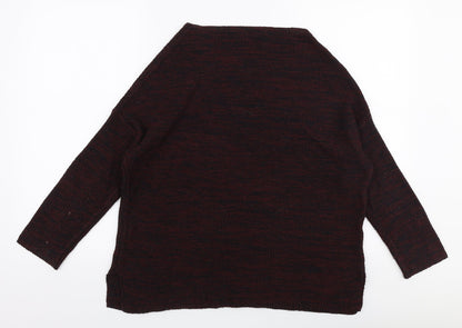 Atmosphere Womens Red Boat Neck  Acrylic Pullover Jumper Size 8