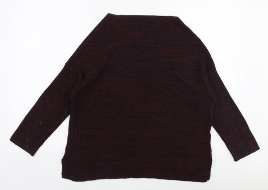 Atmosphere Womens Red Boat Neck  Acrylic Pullover Jumper Size 8