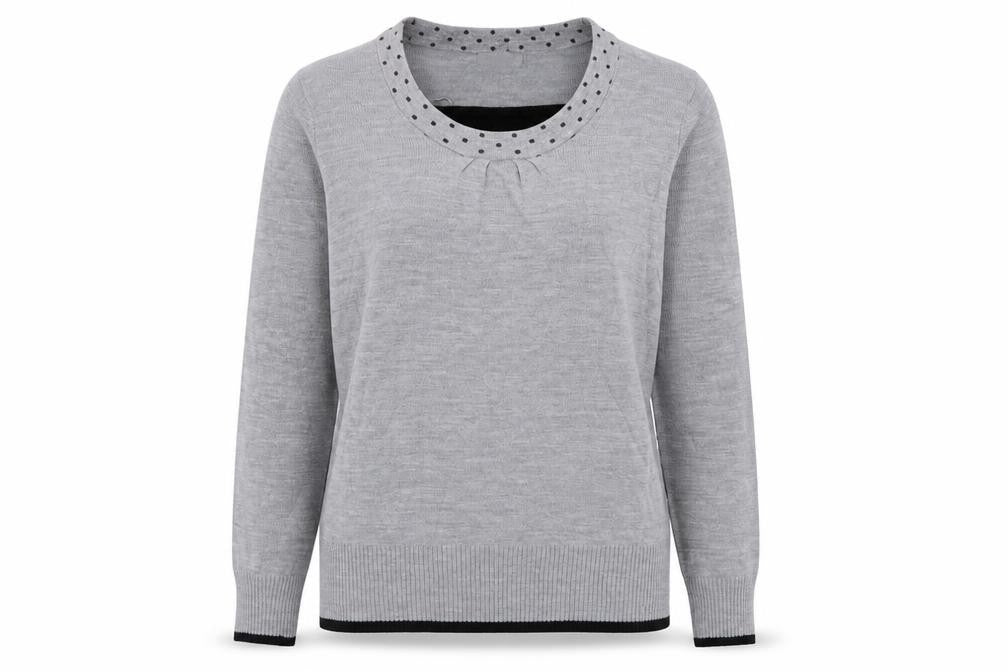 Womens UK Size M Ann Marie Grey Pullover Jumper