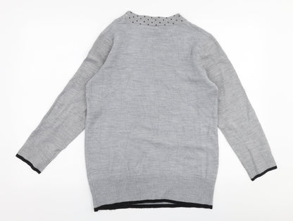 Womens UK Size M Ann Marie Grey Pullover Jumper