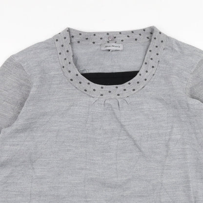 Womens UK Size M Ann Marie Grey Pullover Jumper