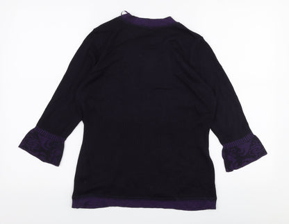 Womens UK Size 12 Per Una Purple Cardigan Jumper