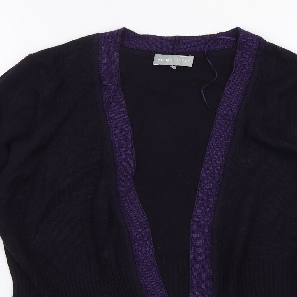 Womens UK Size 12 Per Una Purple Cardigan Jumper