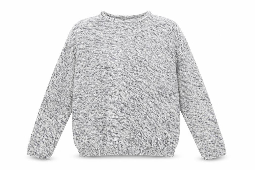 New Look Womens Grey Round Neck  Cotton Pullover Jumper Size S