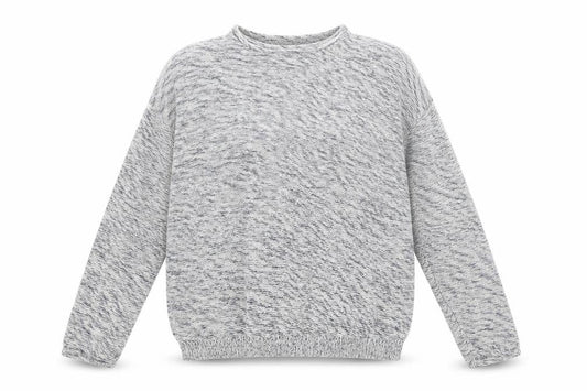 New Look Womens Grey Round Neck  Cotton Pullover Jumper Size S