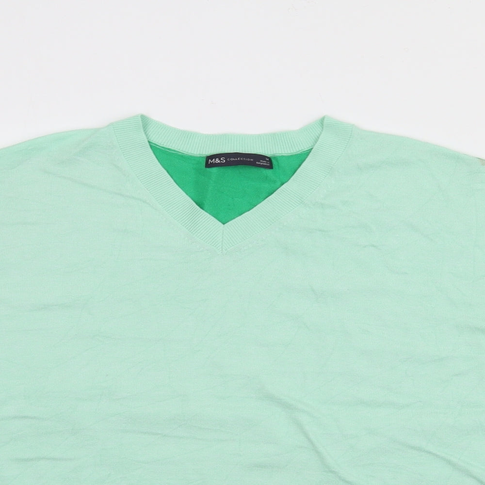 Womens UK Size 14 Marks and Spencer Green Pullover Jumper