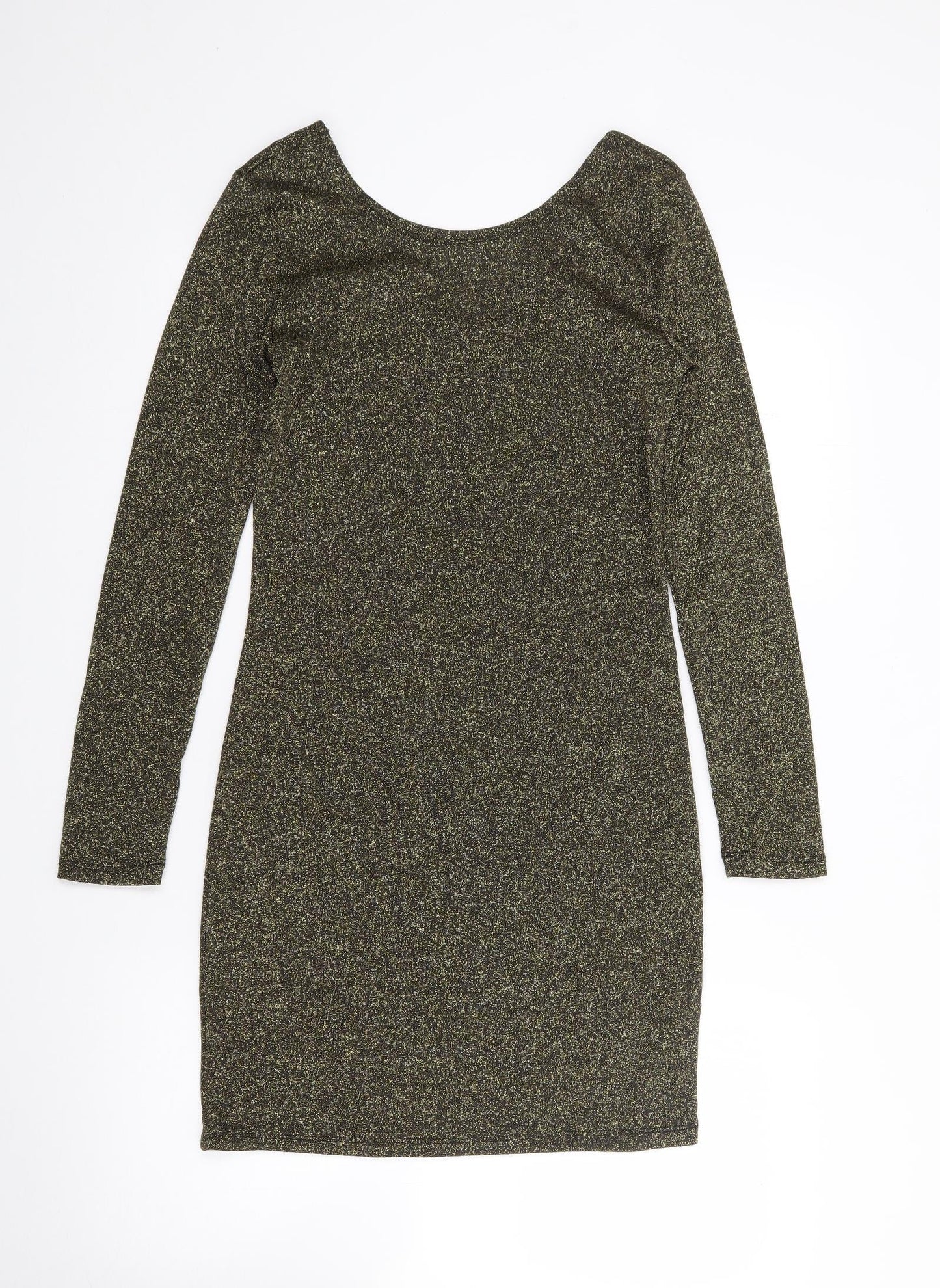 Atmosphere Womens Gold  Polyester Bodycon  Size 10  Scoop Neck