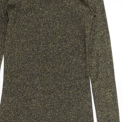 Atmosphere Womens Gold  Polyester Bodycon  Size 10  Scoop Neck