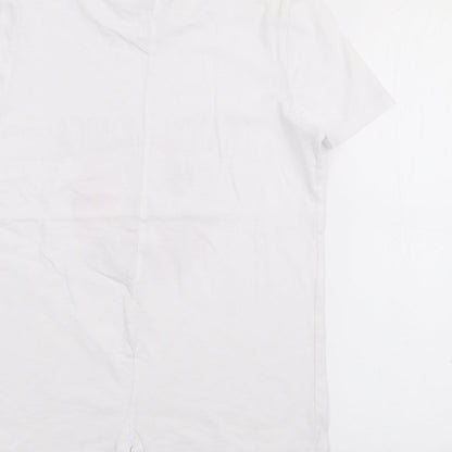 Matalan Girls White  Cotton Basic T-Shirt Size 11 Years Crew Neck  - Santa Monica