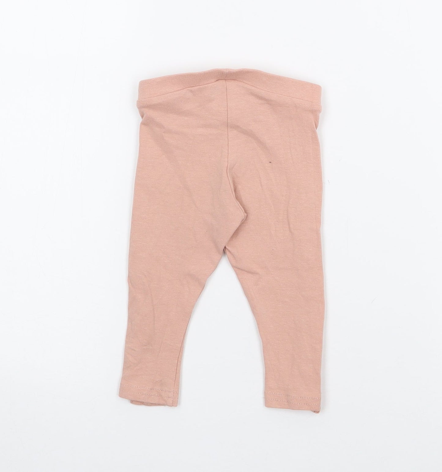Primark Girls Beige  Cotton Pedal Pusher Leggings Size 6-9 Months