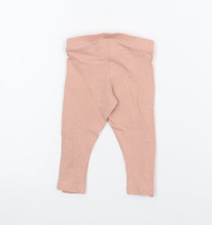 Primark Girls Beige  Cotton Pedal Pusher Leggings Size 6-9 Months