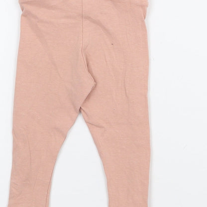 Primark Girls Beige  Cotton Pedal Pusher Leggings Size 6-9 Months