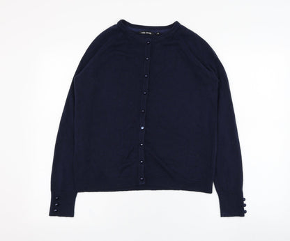 Womens UK Size M Mia Moda Blue Cardigan Jumper