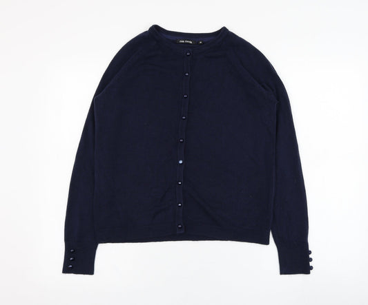 Womens UK Size M Mia Moda Blue Cardigan Jumper