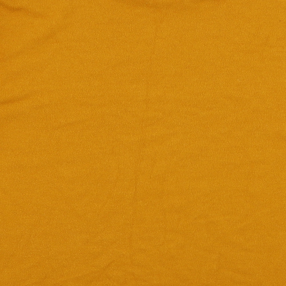 F&F Womens Yellow Round Neck  Polyester Pullover Jumper Size 12