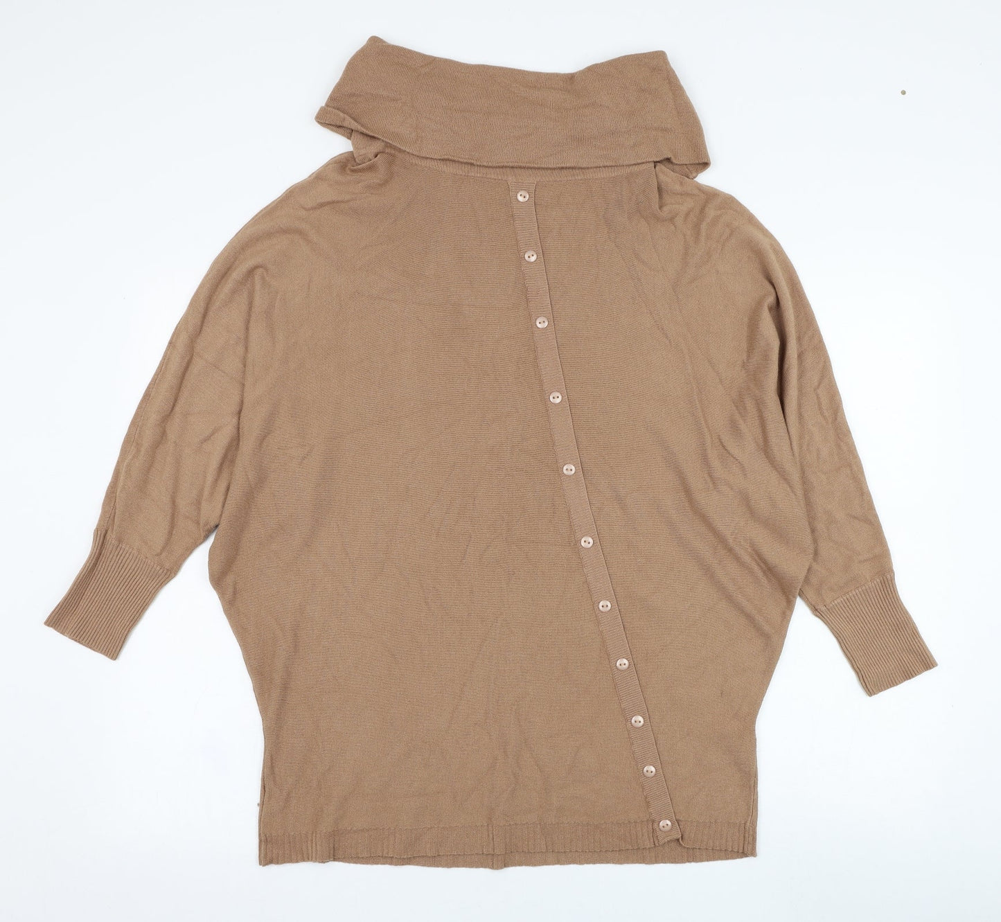 Womens UK Size S Preworn Brown Pullover Jumper