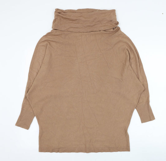 Womens UK Size S Preworn Brown Pullover Jumper