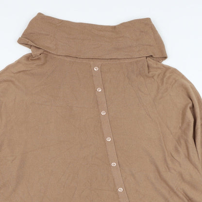 Womens UK Size S Preworn Brown Pullover Jumper
