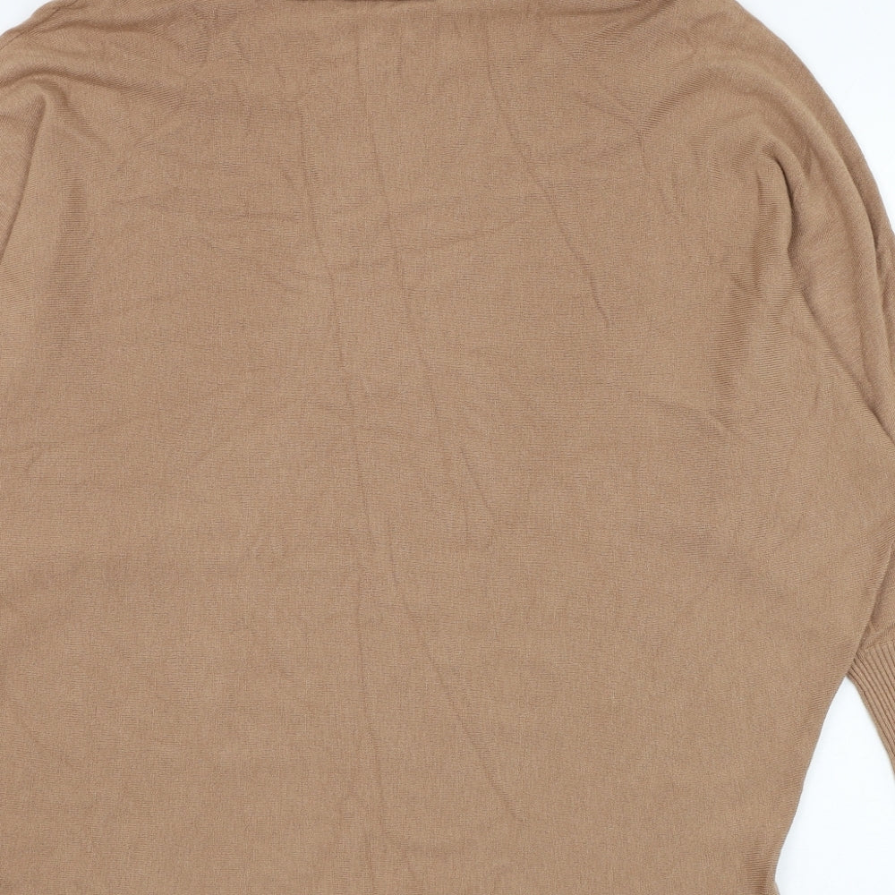 Womens UK Size S Preworn Brown Pullover Jumper