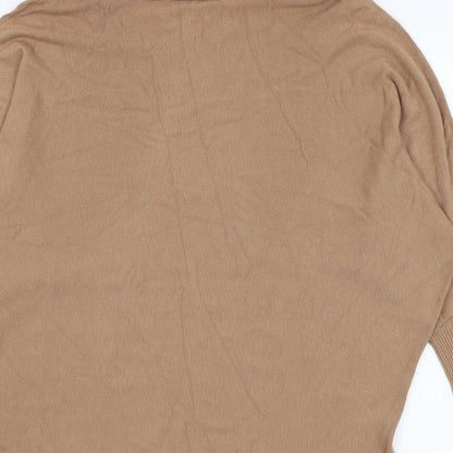 Womens UK Size S Preworn Brown Pullover Jumper