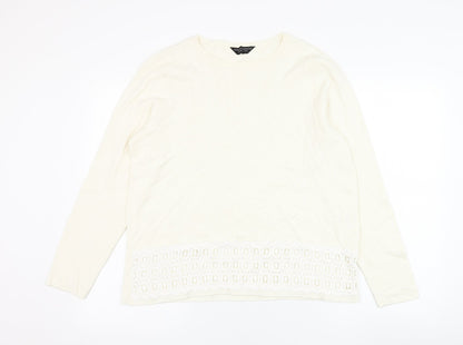 Womens UK Size 18 Dorothy Perkins Ivory Pullover Jumper