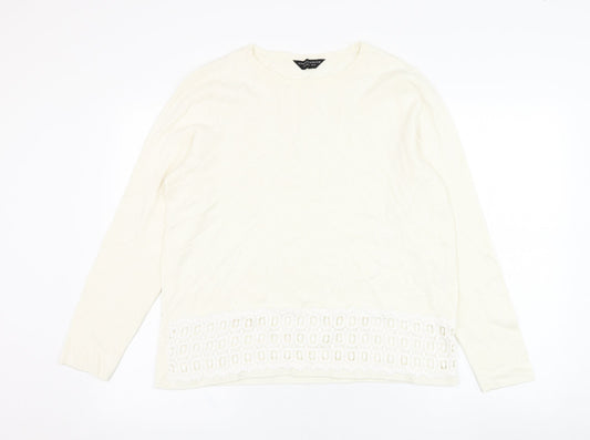Womens UK Size 18 Dorothy Perkins Ivory Pullover Jumper