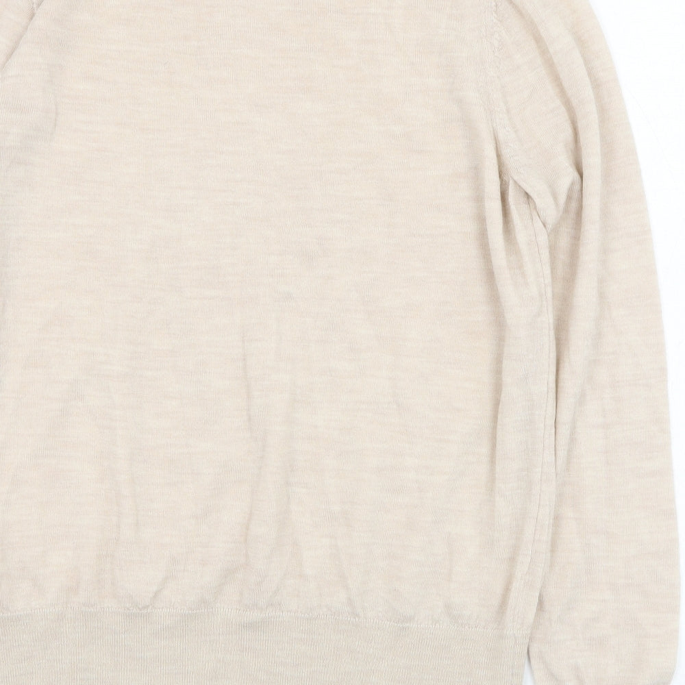 Womens UK Size 12 Marks and Spencer Beige Pullover Jumper